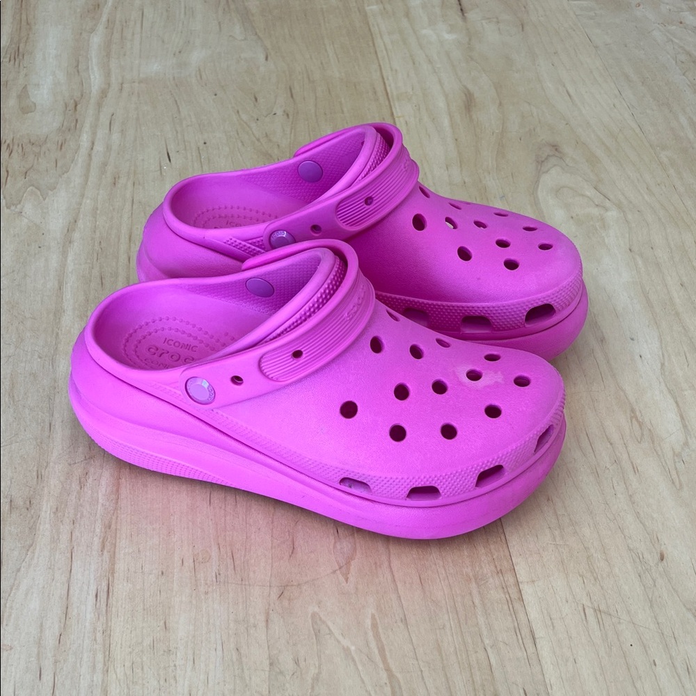 CROCS Pink Platform Clog